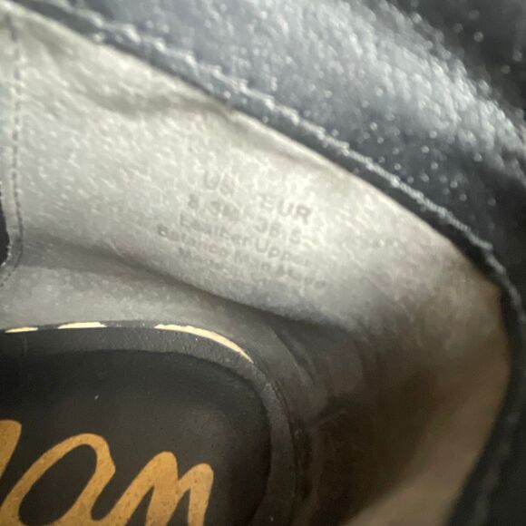 Sam Edelman Suede Fringe Trim Ankle Boots 8.5 Black - Picture 7 of 10